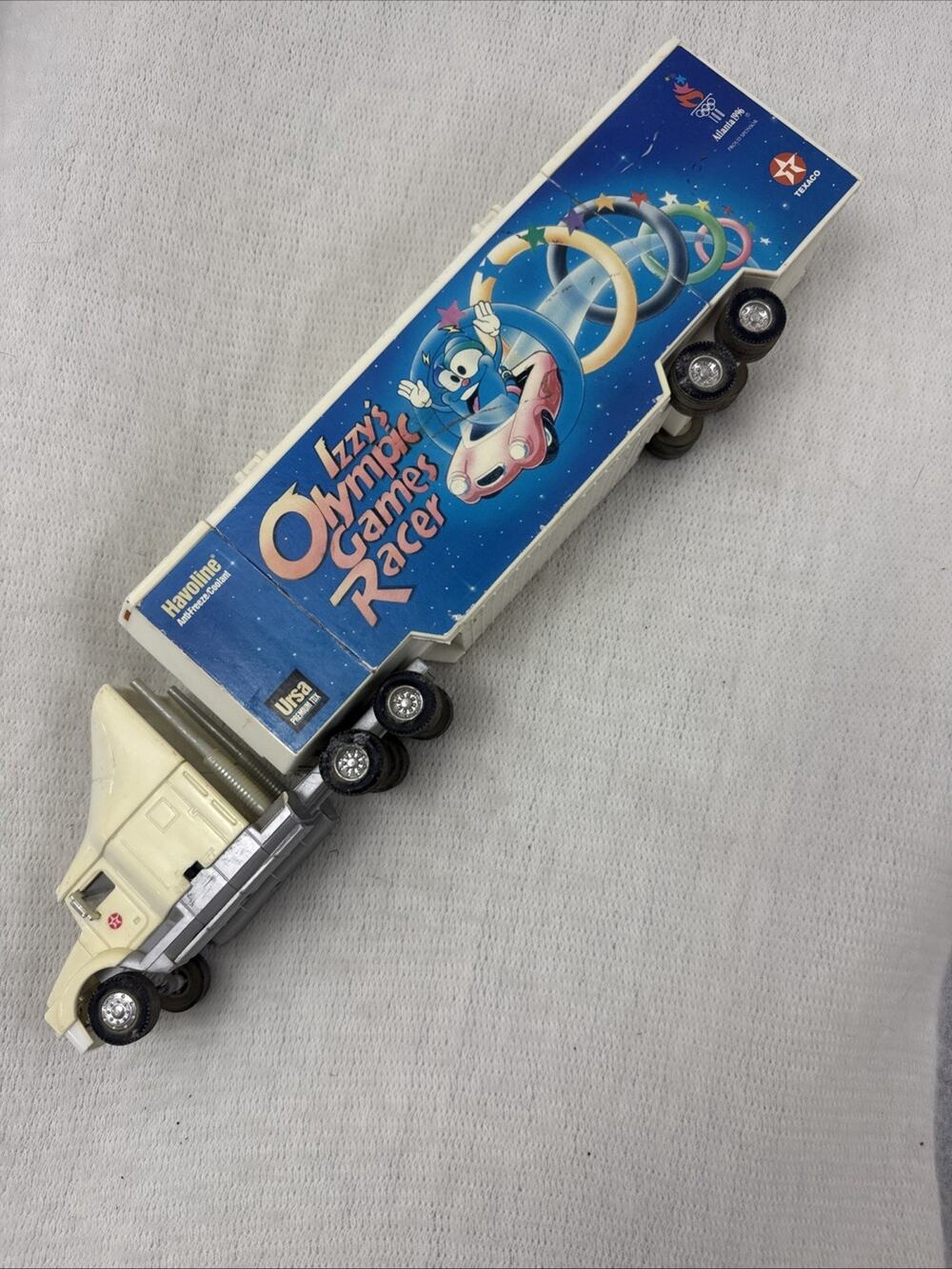 IZZY'S Olympic Games 1996 Texaco Toy Car Carrier Used